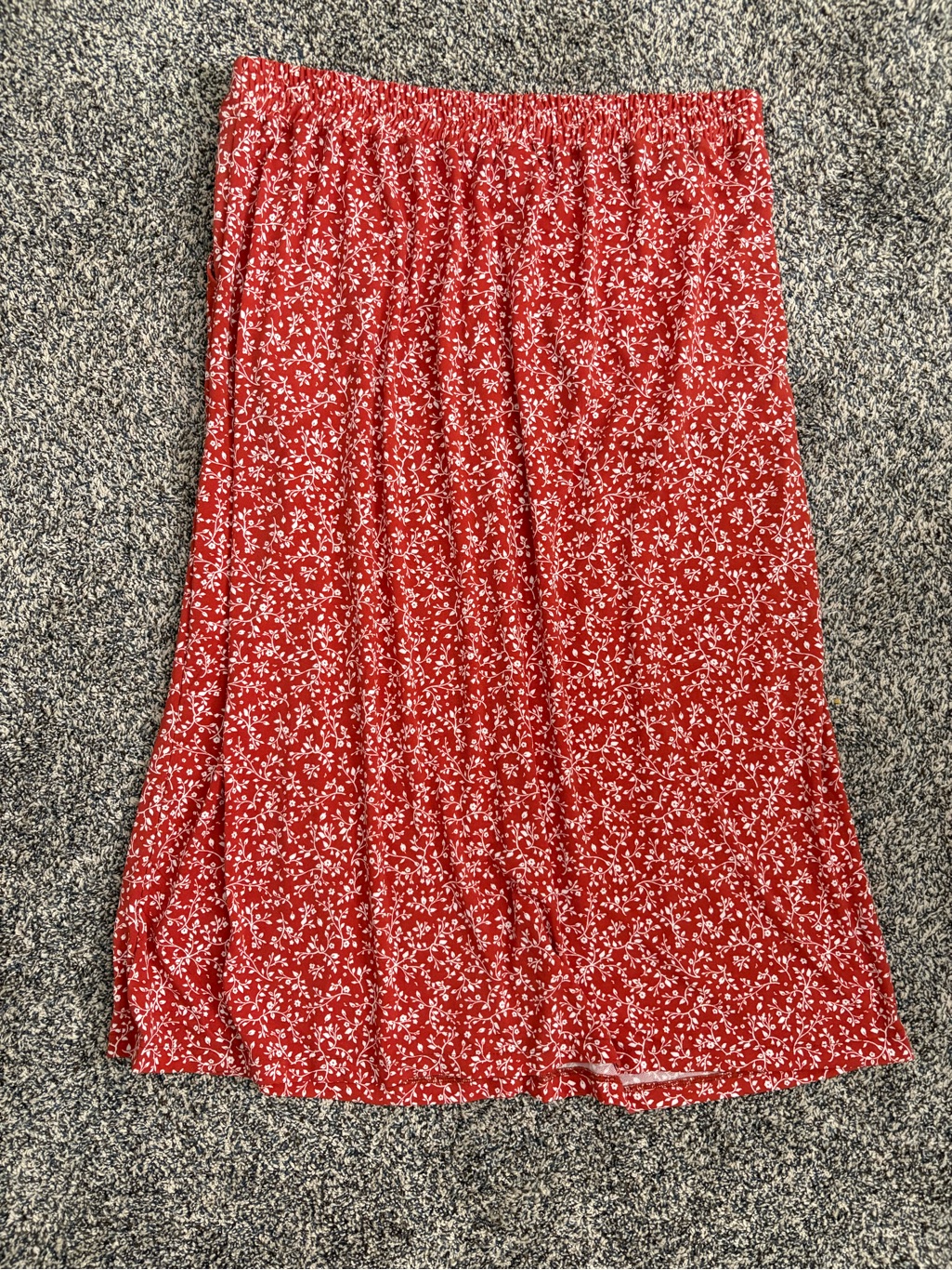 Orange Floral Midi Skirt — image 3 of 5